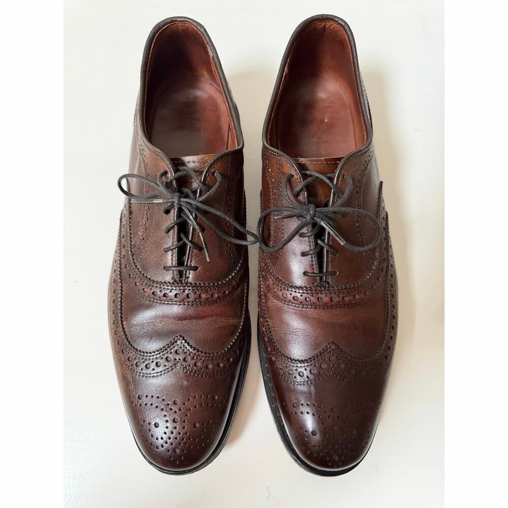 Allen Edmonds McAllister Brown Wingtip Brogue Oxford Dress Shoes Mens 11 B